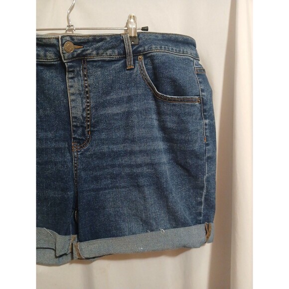 Terra & Sky Women's Shorts Plus Size High Rise Waist Denim Shorts Blue Size 22W - Picture 3 of 8